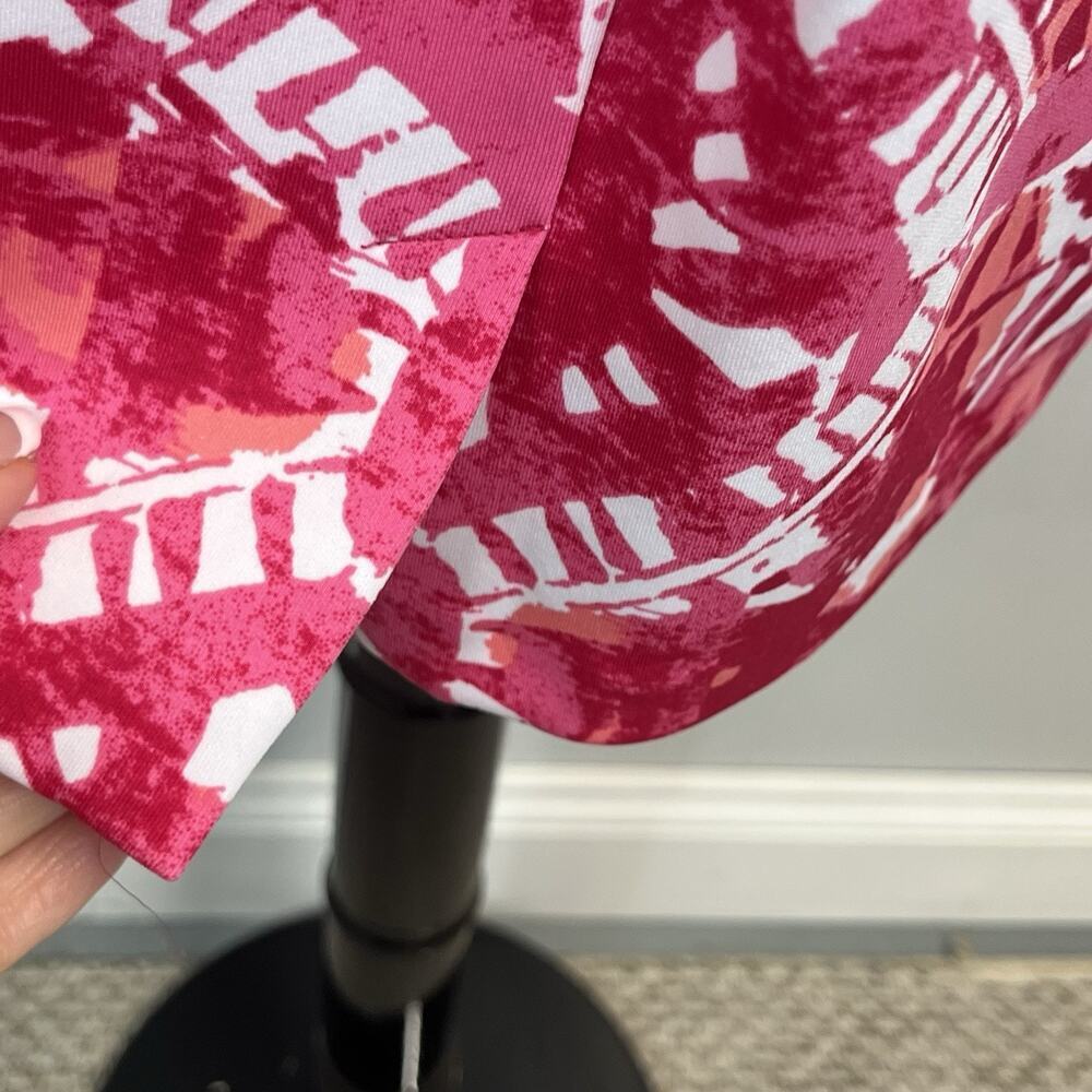 INC International Concepts Pink and White Printed Midi Pencil Skirt - Picture 6 of 7